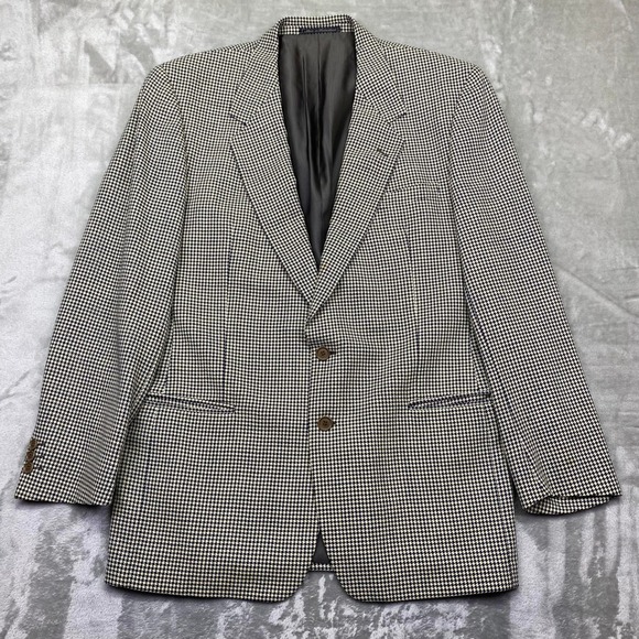Ermenegildo Zegna Soft Houndstooth Wool Blazer Mens Sport Coat Switzerland Sz 52